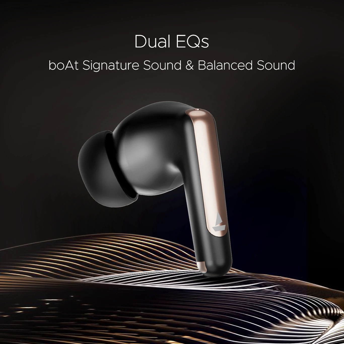 boAt Airdopes 161 ANC Elite,ANC, 50 H Battery,,ENx Tech, Stream Ad Free Music via App Bluetooth Headset (Black, True Wireless)